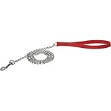 PETCO Red Leather Chain Leash for Dogs