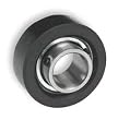 Dayton 3FDF5 Mounted Ball Bearing, Rubber, 1 In Bore