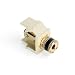 Leviton 40833-BAE QuickPort Binding Post Connector, Black Stripe, Almond