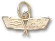 Chevy Corvette C3 Logo 1/4" Charm/Pendant -14K/10K, Stainless Steel or Gold Plated