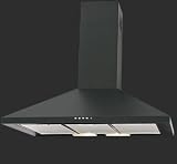 Luxair 100cm LA-100-STD-BLK Black Chimney Kitchen Cooker Hood Extractor