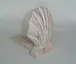 Fan Shell Hand Carved Wooden Doorstop Wedge