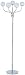Acrylic Globe Chrome LED Floor Lamp with Adjustable Arms