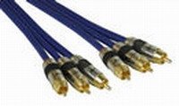 All4u BBV 12 Cinch-Kabel (3x Cinchstecker - 3x Cinchstecker, verchromter Vollmetallstecker Preisvergleich