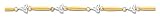 14k Two-tone Trinity Bracelet