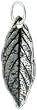 Detailed Cupped Mint Leaf Pendant in Sterling Silver, #7597