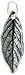 Detailed Cupped Mint Leaf Pendant in Sterling Silver, #7597