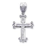 Sterling Silver Antiqued Cross Pendant QC4509