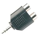 WE11130 Adaptor 3.5mm stereo plug to 2 x RCA sockets