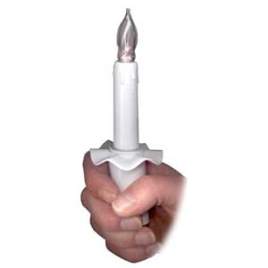 Battery Operated Vigil Candle with Holder and Bright Clear Light - Pkg. of 10 by 