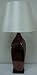 Lite Source LS-21383 Table Lamp, Ceramic Wood with Fabric Shade