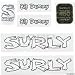 Surly Big Dummy Decal Set w/Head Badge