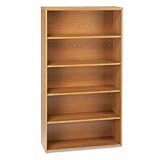 HON Company / Bookcase, 5-Shelf, 36x13x67-1/2, Medium Oak / HON1984MM