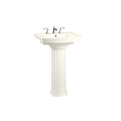 KOHLER K-2359-8-0 Archer Pedestal Lavatory with 8-Inch Centers, White