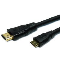 3m Mini HDMI to HDMI cable for HD Camcorder playback from HDD to HDTV. High Definition adapter cable, Sony HDR Handycam models incl HDR-SR10 HDR-SR12 etc