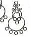 Filigree Circles Chandelier Earring Parts Sterling Silver (Qty=2)