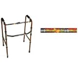 Aluminum Walker - Summer Garden. This fasionable walker answer to a medical necessity. It folds easily for storage. This magnific walker has a weight capacity of 250 pounds, height adjustble 34-39 inches.