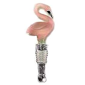 Hand-Blown Glass Pink Flamingo Wine Bottle Stopper