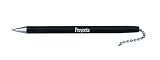 PM Company Preventa Snap-On Refill Pen with Agion Technology for 05059 and 05062, Medium Point, 2 Inches Chain, Black Ink, Black Barrel, 12 per Carton (05064)