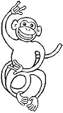 Signing Monkey Rubber Stamp