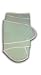 Miracle Baby Swaddling Blanket - Green with Beige Trim