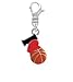 I Love Basketball - Red Heart - Silver Plated title=