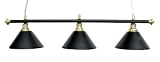 61" Metal Pool Table Light Billiard Lamp Black and Brass