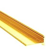 CRL Brite Gold Anodized Frameless Sliding Shower Door Bottom Track Extrusion for 1/4 and 3/8 Glass - 72 in long