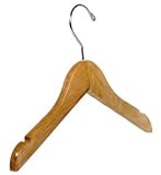 Set of 6 Kids Shirt and Coat Hangers (Natural) (7.5H x 11.5W x .5D)