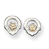 Sterling Silver & Vermeil Claddagh Mini Earrings