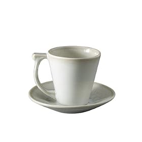 Jars Ceramistes Vuelta Espresso Cup and Saucer Pearl 8cl set of 4 960484