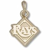 Tampa Bay Rays 3/8 New Rays Logo Charm - 10KT Gold Jewelry