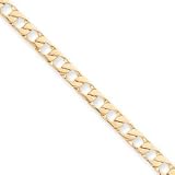14k 6.5mm Hand-polished Fancy Link Chain Necklace - 20 Inch