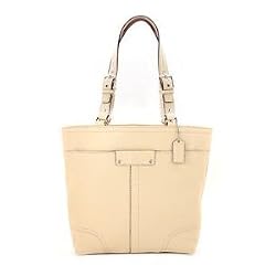 Authentic Coach Leather Hamilton Lunch Tote Handbag 13089 Sand Tan