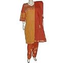 Shalwar Kamiz Printed Embroidered Cotton Multicolored Size L (slk412)