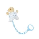 Tuc Tuc Blue Baby Pacifier Leash, Universal Pacifier Holder Clip. Moons & Stars Collection.