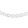 Sterling Silver Round Flat Rolo Chain Necklace - 18 Inch - Lobster Claw