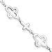 Sterling Silver Outlined & Solid Cross Bracelet - 7.25 inch