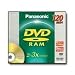 Panasonic 3x speed, 4.7GB, 5 pack DVD-RAM Disc