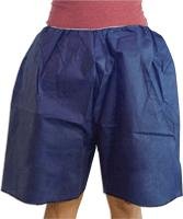 Disposable Uni-Size Shorts, Dark Blue, 50 Count