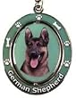 German Shepherd Spinning Keychain