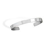 Polished Pewter Men's Cuff Bracelet