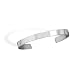 Polished Pewter Men's Cuff Bracelet