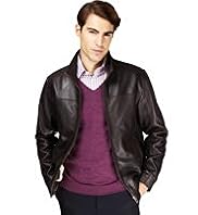 Collezione Luxury Leather Bomber Jacket