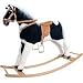 Plush Black and White Pinto Rocking Horse Made in Poland