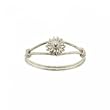 New Girls Small Sterling Silver Ring With Flower Accent