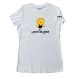 ASICS WRESTLING CHICK WOMEN’S BABYDOLL TEE – SIZE: SMALL, COLOR: WHITE