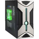 XION III XON-301 (BLACK) ONYX MID TOWER NO POWER 4x5.25 2x3.5 4x3.5(hidden) W/ SEE THROUGH SIDE WIN