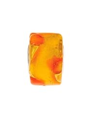 Kera Gold Orange Murano Glass Wheel Bead