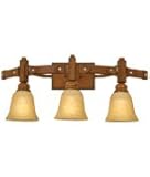 IMAGE OF Kalco 4643AC-1239 Rodeo Drive 3 Light Bath Vanity Light in Antique Copper with Neutral Swirl glass